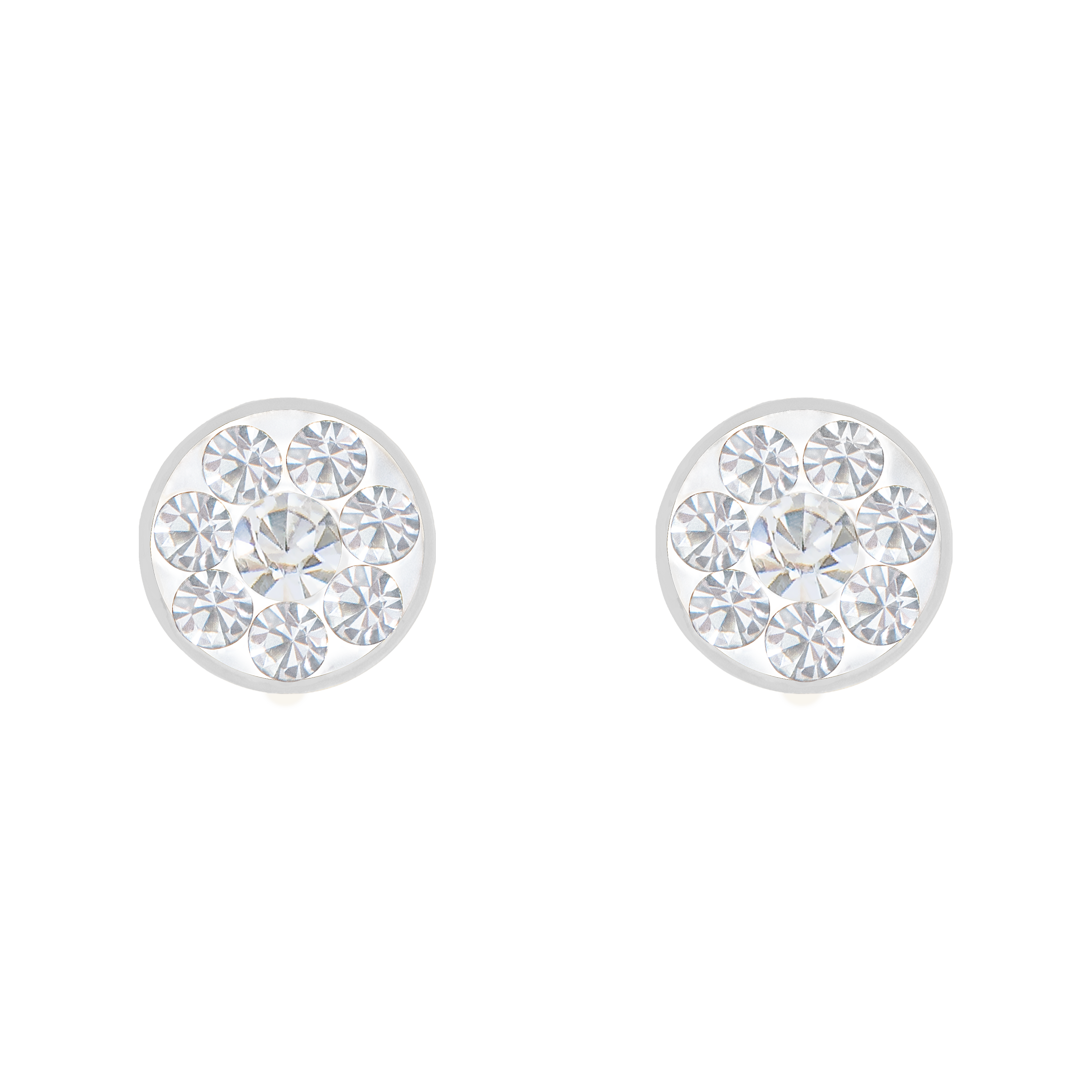 QPP Click 4mm Cristallisé Blanc, Zirconia Cubique, Plaqué Or, Numéro d'article CLK-CD0404Y / A20
